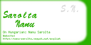 sarolta nanu business card